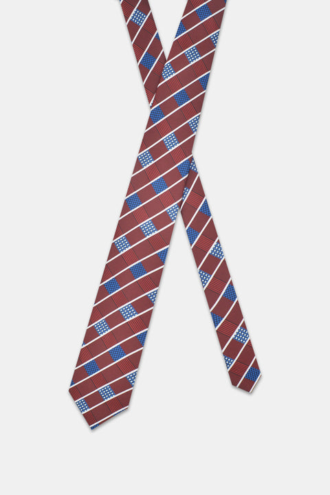 Stripe Tie 7 cm Maroon