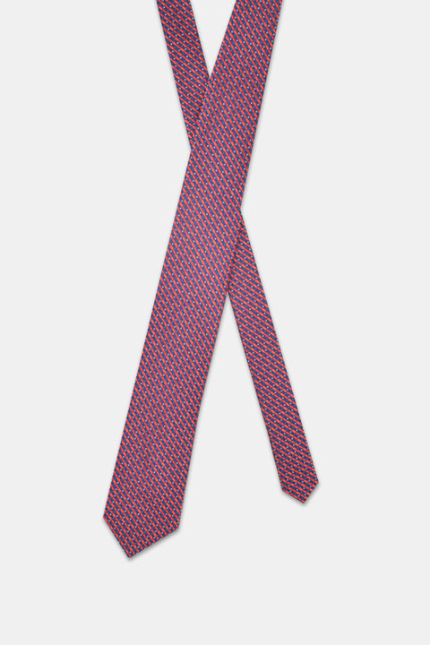Jacquard Tie 7 cm Red
