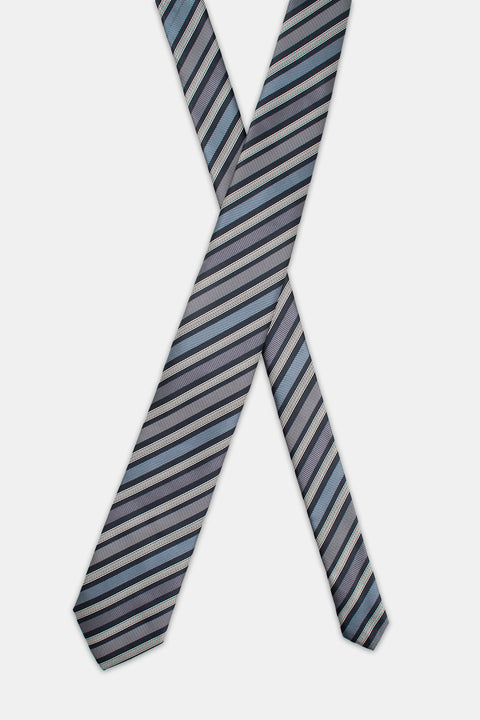 Stripe Tie 7 cm Light Blue