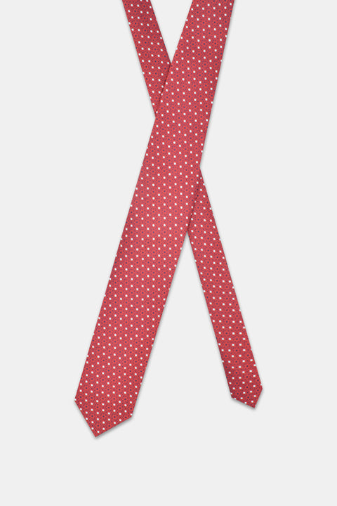 Jacquard Tie 7 cm Red