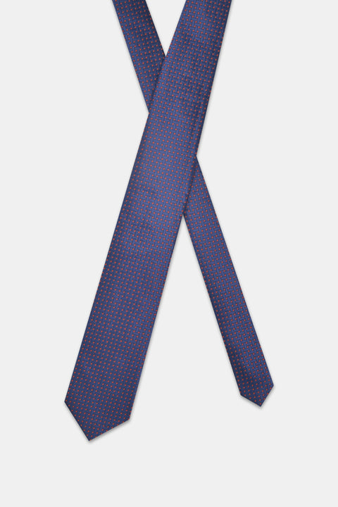 Jacquard Tie 7 cm Dark Blue