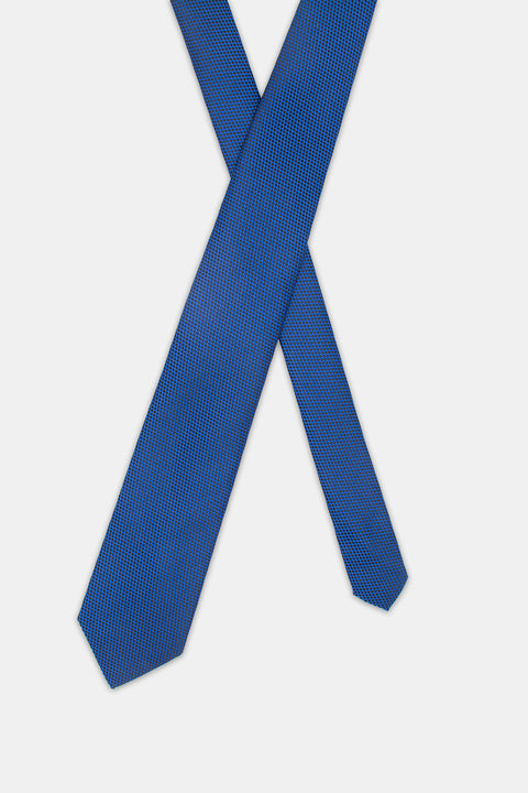 Jacquard Tie 7 cm Dark Blue
