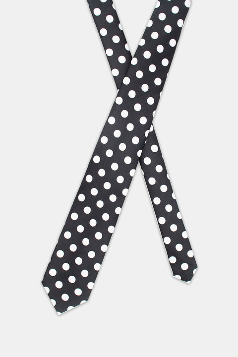Jacquard Tie 7 cm Black