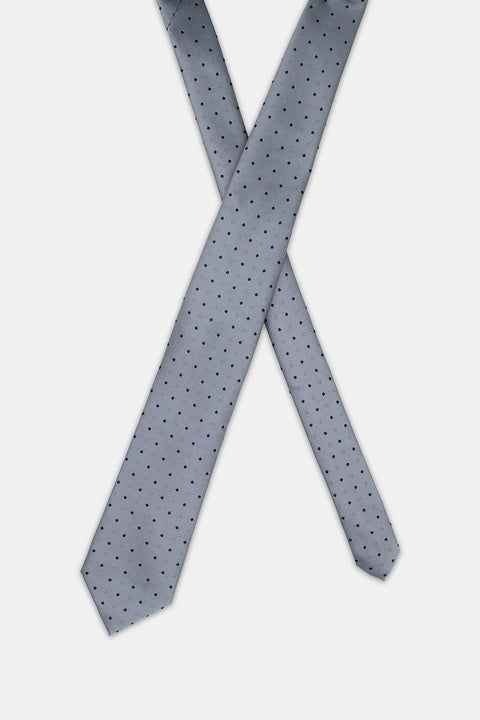 Jacquard Tie 7 cm Gray