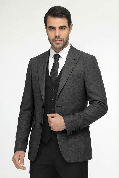 Slim Fit Suit Gray