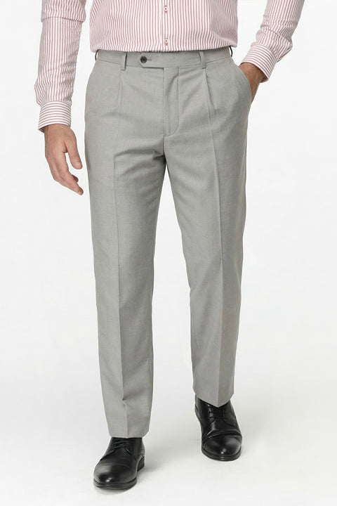 Slim Fit Classic Pants Light Gray