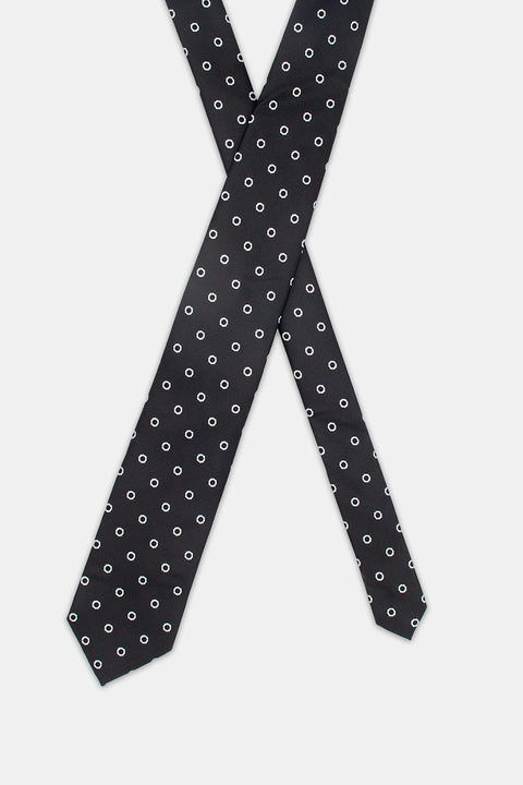 Jacquard Tie 7 cm Black