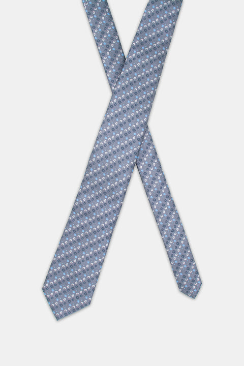 Jacquard Tie 7 cm Gray