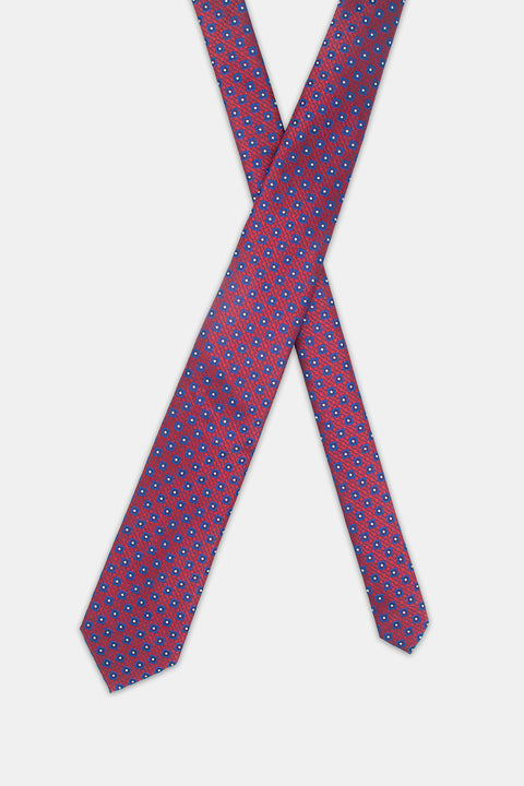 Jacquard Tie 7 cm Maroon