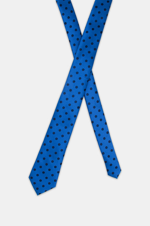 Jacquard Tie 7 cm Blue