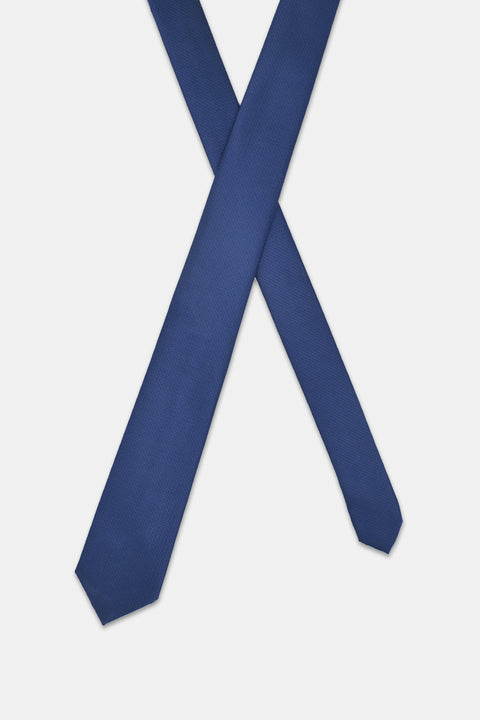 Jacquard Tie 7 cm Dark Blue