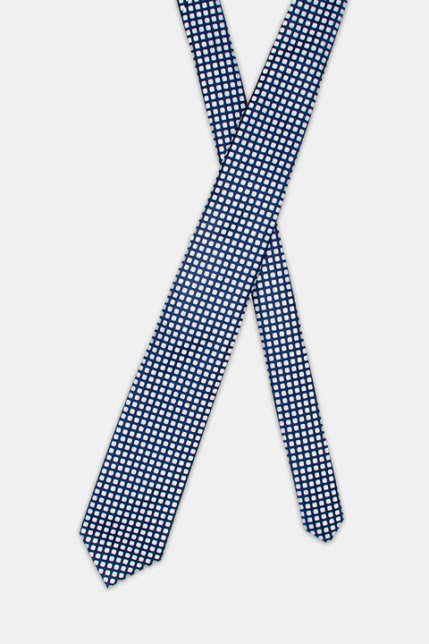 Jacquard Tie 7 cm Dark Blue