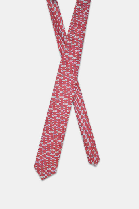Jacquard Tie 7 cm Red