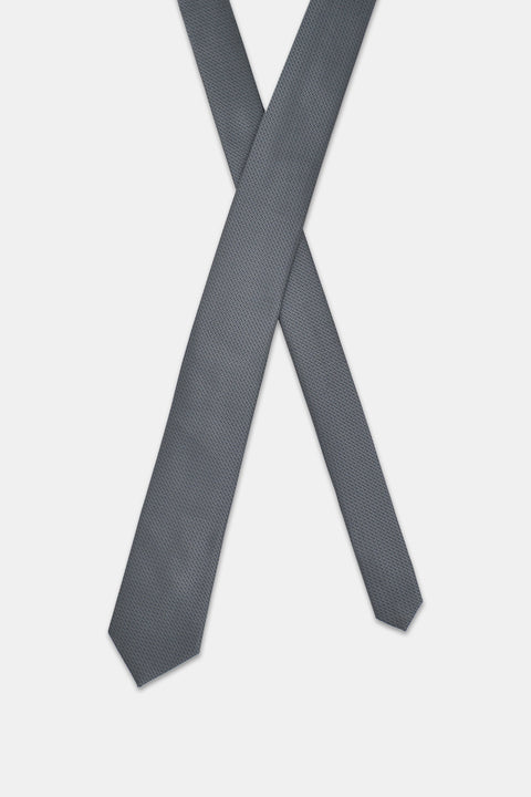 Jacquard Tie 7 cm Gray