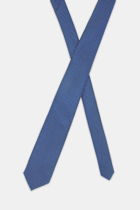 Jacquard Tie 7 cm Dark Blue