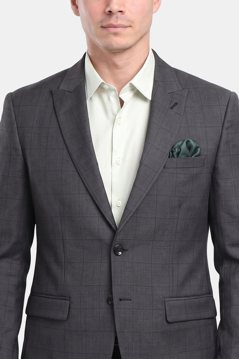 Slim Straight Fit Suit Gray