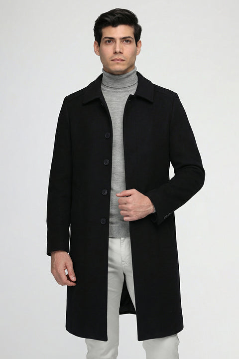 Regular Fit Coat Black