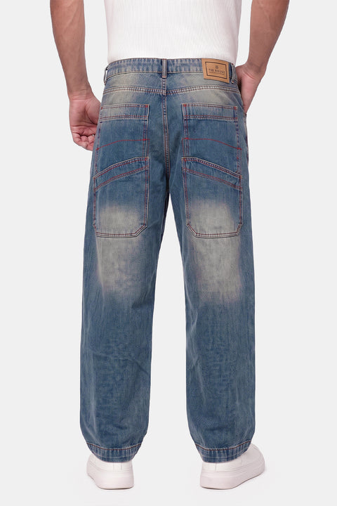 Supper Wide Leg Trousers Jeans Blue