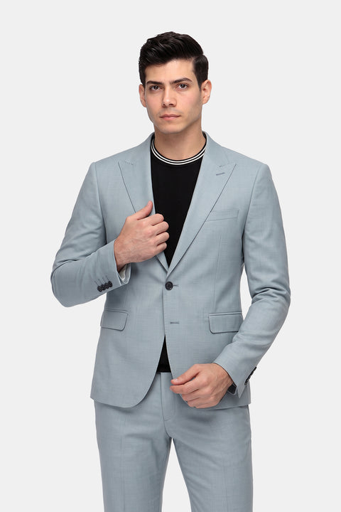 Slim Straight Fit Suit Light Blue