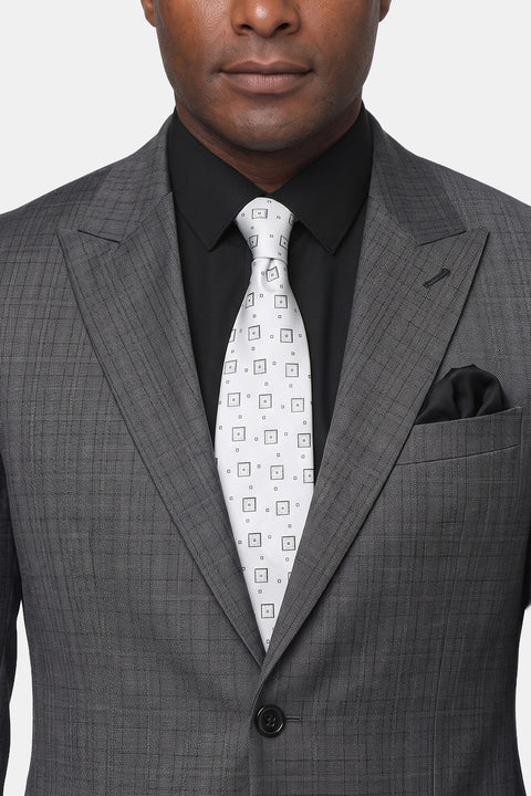 Slim Straight Fit Suit Gray
