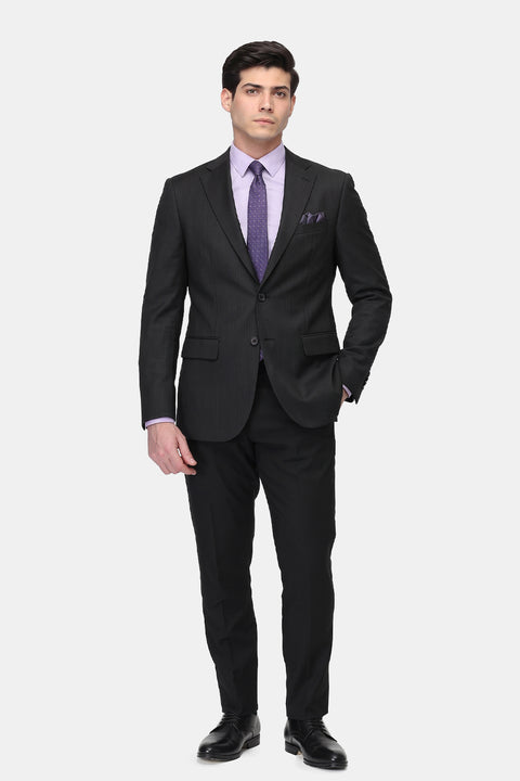 Slim Straight Fit Suit Black