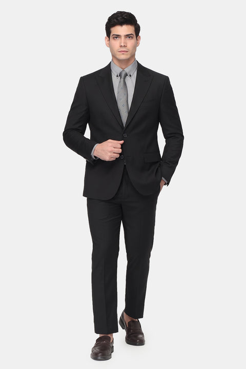 Slim Straight Fit Suit Black