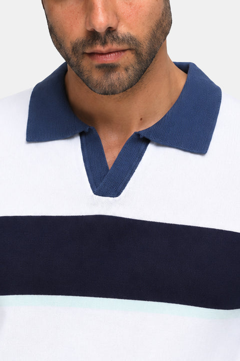 Polo Shirt Regular Fit Knitted White