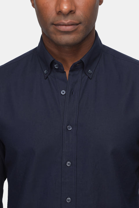 New Fit Shirt Oxford Dark Blue 100% Cotton