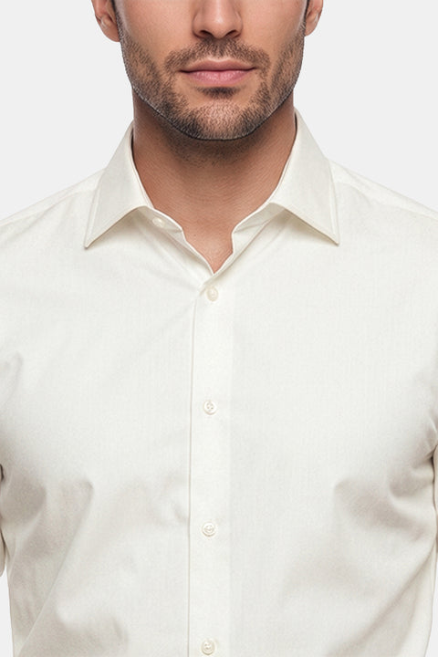 Classic Shirt Regular Fit 100% Cotton Off White