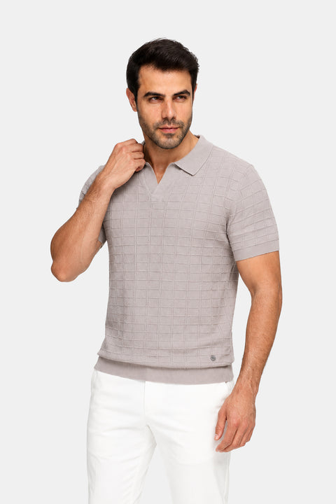 Polo Shirt Regular Fit Knitted Beige