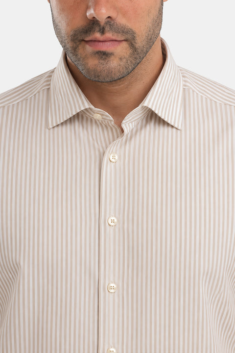 Milano Shirt Regular Fit Beige