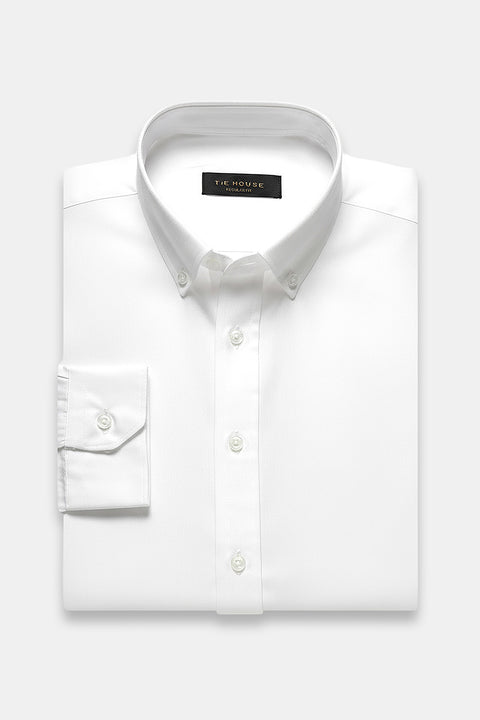 Regular fit Shirt Oxford White 100% Cotton