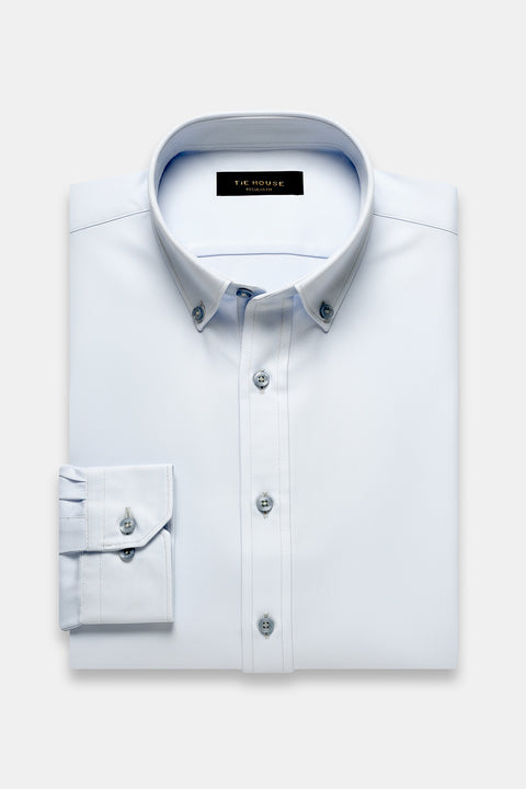 Regular Fit Shirt Oxford Light Blue 100% Cotton