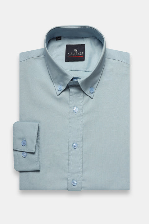 New Fit Shirt Oxford Turquoise 100% Cotton