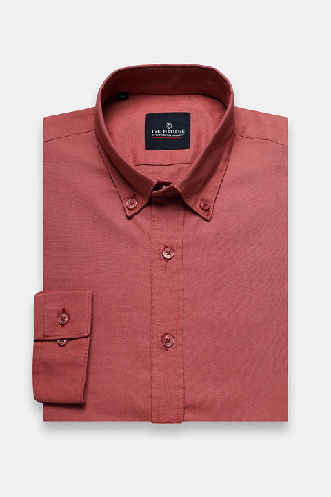 New Fit Shirt Oxford Orange 100% Cotton