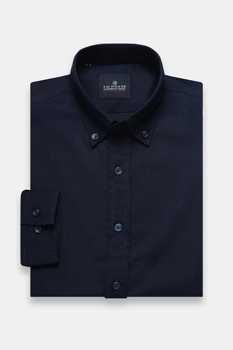New Fit Shirt Oxford Dark Blue 100% Cotton