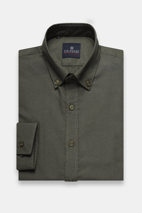 new fit oxford shirt  green 100% cotton