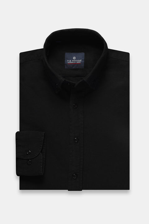 New Fit Shirt Oxford Black 100% Cotton