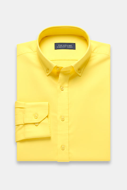 New Fit Shirt Oxford Yellow 100% Cotton