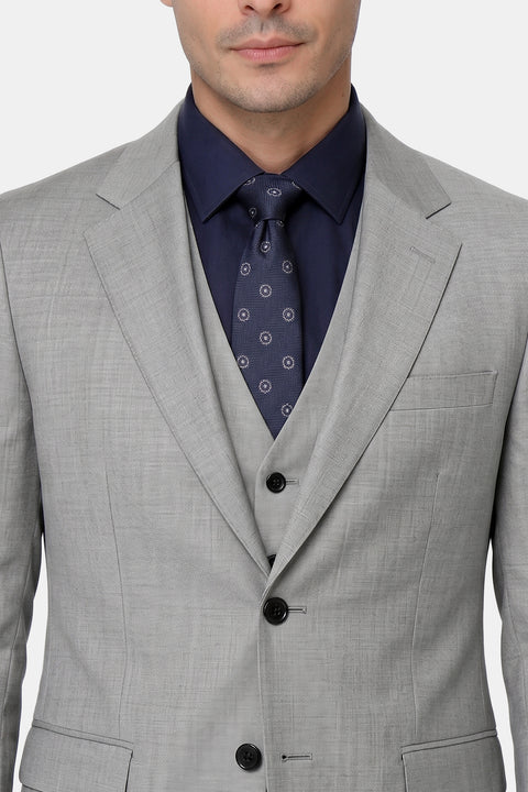 Regular Fit Suit Light Gray