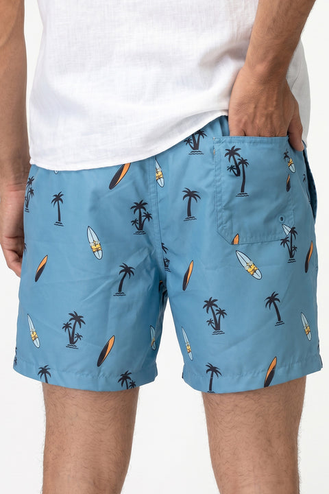 Regular Fit Swim Suit Blue