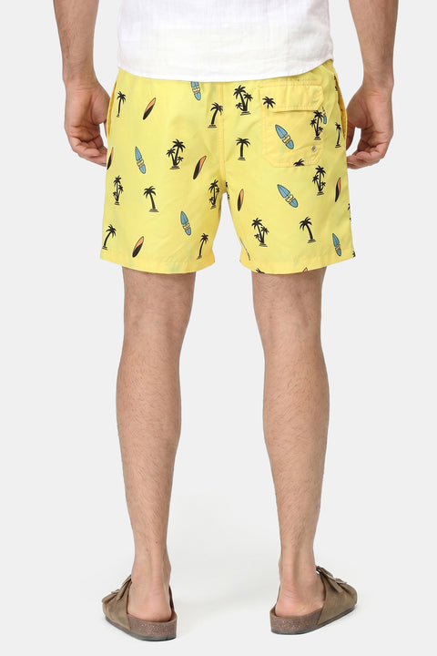 Regular Fit Swim Suit Yellow
