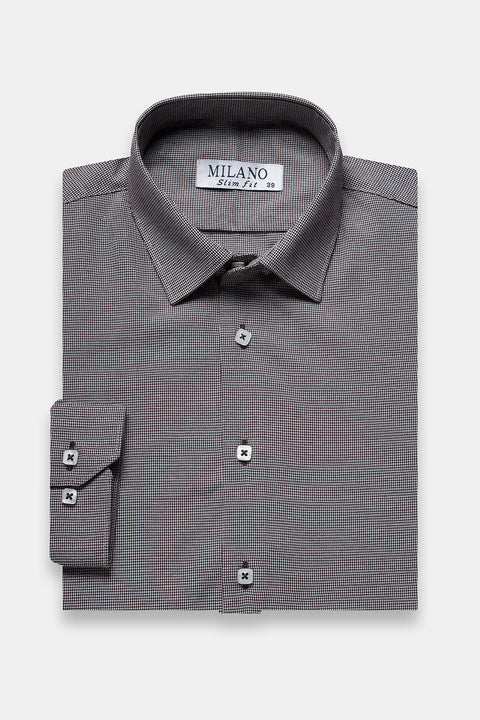 Milano Shirt Slim Fit Brown