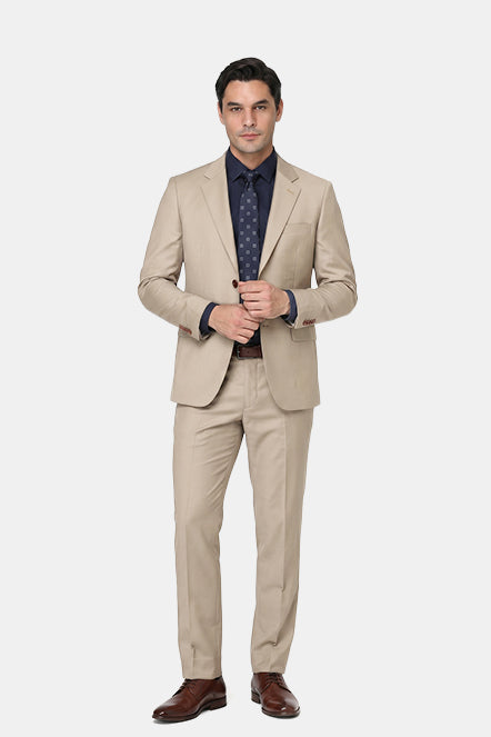 Regular Fit Suit Beige