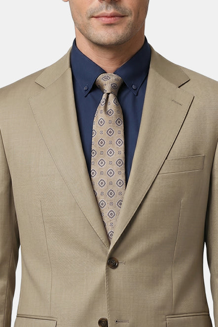 Regular Fit Suit Beige