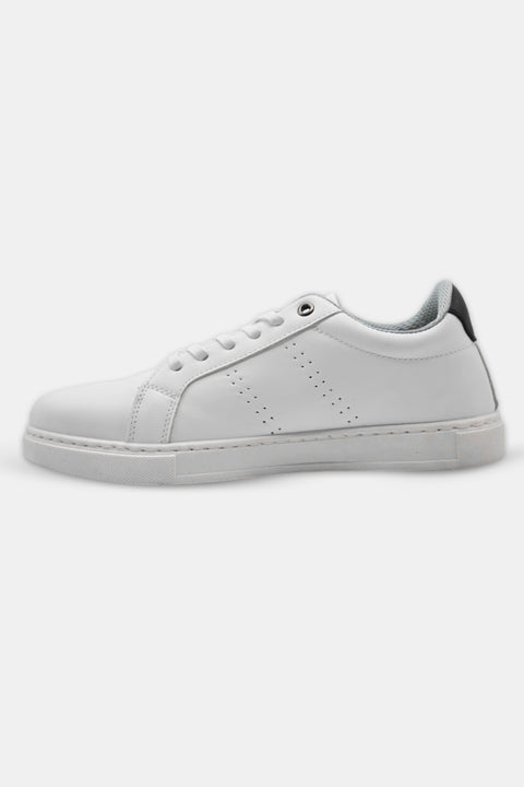 White Sneakers with Subtle Black Details