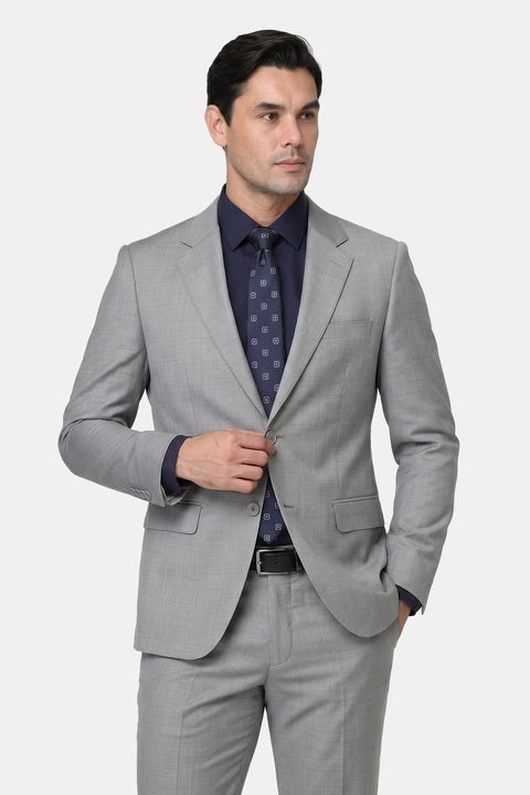 Regular Fit Suit Light Gray