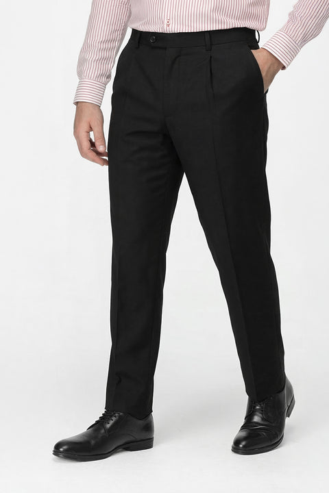 Slim Fit Classic Pants Black
