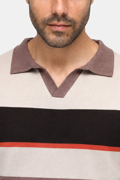 Polo Shirt Regular Fit Knitted Beige