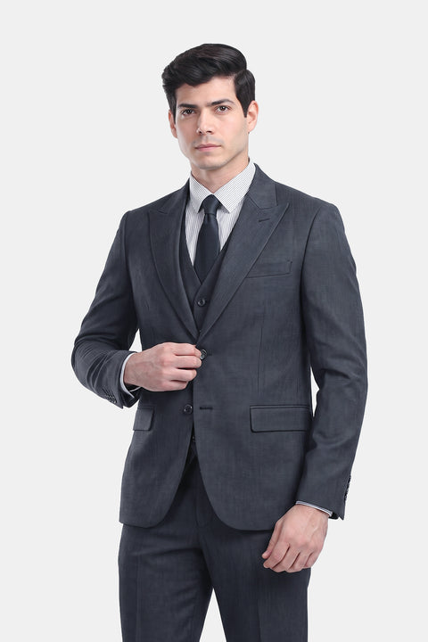 Slim Fit Suit Gray